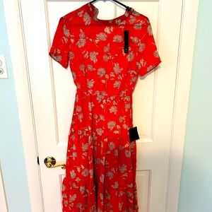 Lulus red floral dress